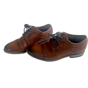 Stacey Adams 43418-221 Boys Brown Faux Leather Oxford Dress Shoes - Size 2M